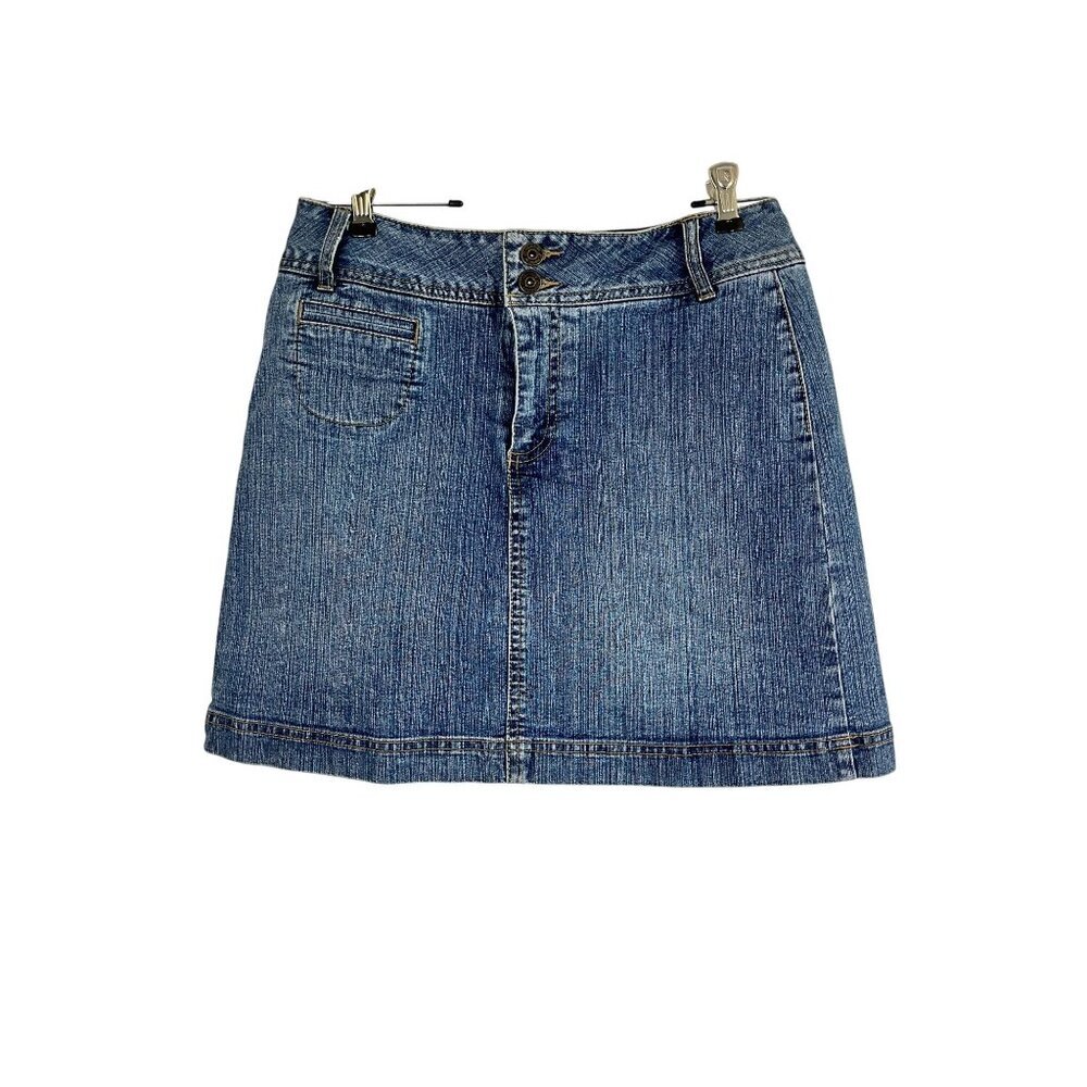 St. John's Bay Blue Denim Mini Skirt